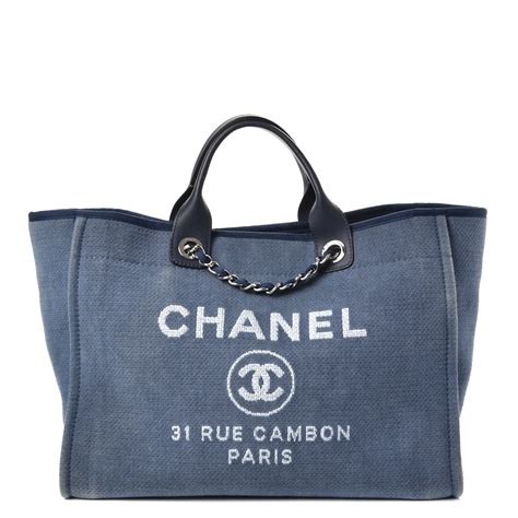 chanel canvas tote fake|chanel canvas large deauville tote.